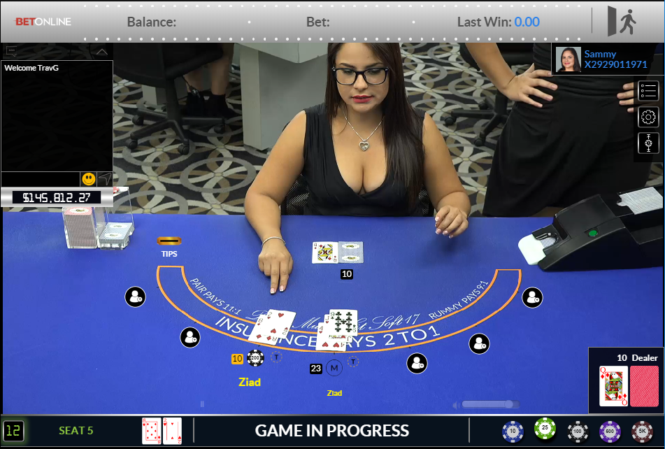 Live Blackjack Table