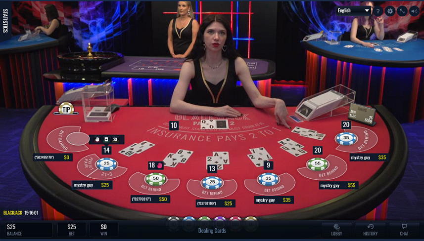 Meja Blackjack Vegas Crest Live