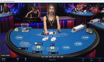 BetOnline Live Dealer Blackjack Table