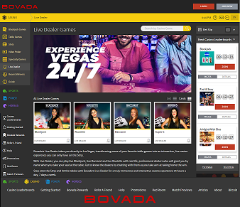 Bovada Live Casino Lobby