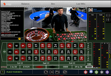 Ignition Live Dealer Roulette Table