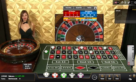 Live Dealer Roulette Table