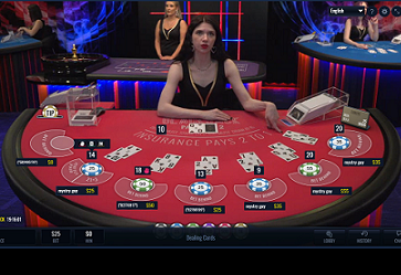 Vegas Crest Live Dealer Blackjack Table