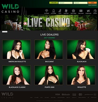 Wild Live Casino Lobby